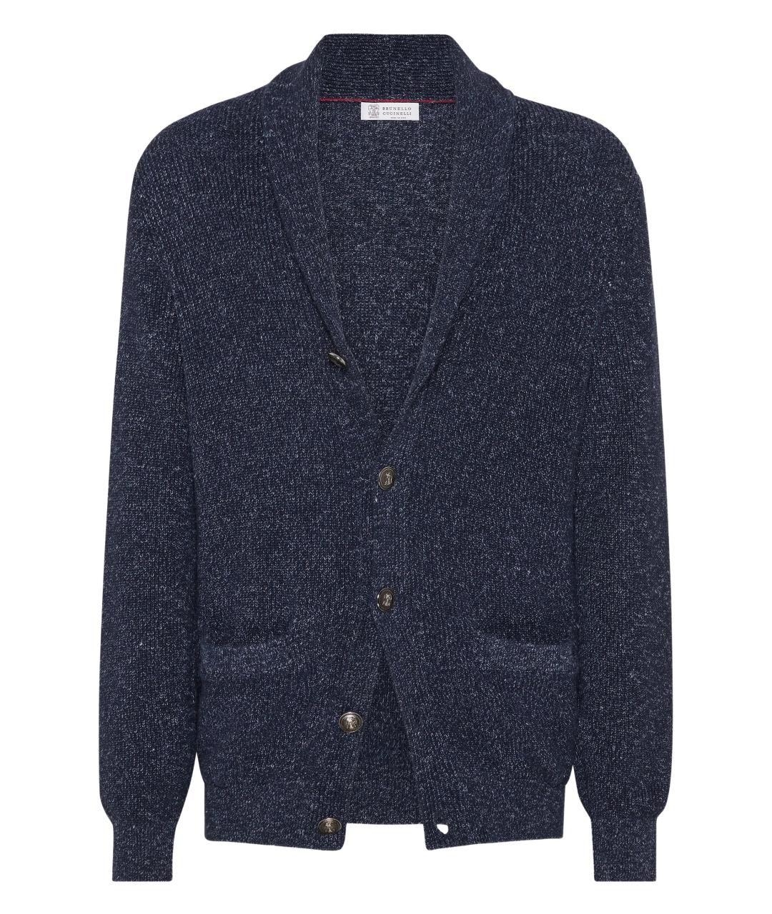 BRUNELLO CUCINELLI Синий хлопковый кардиган, фото 1