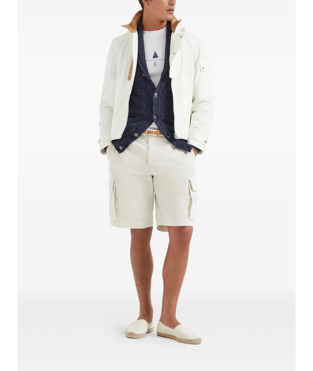 BRUNELLO CUCINELLI Синий хлопковый кардиган, фото 2