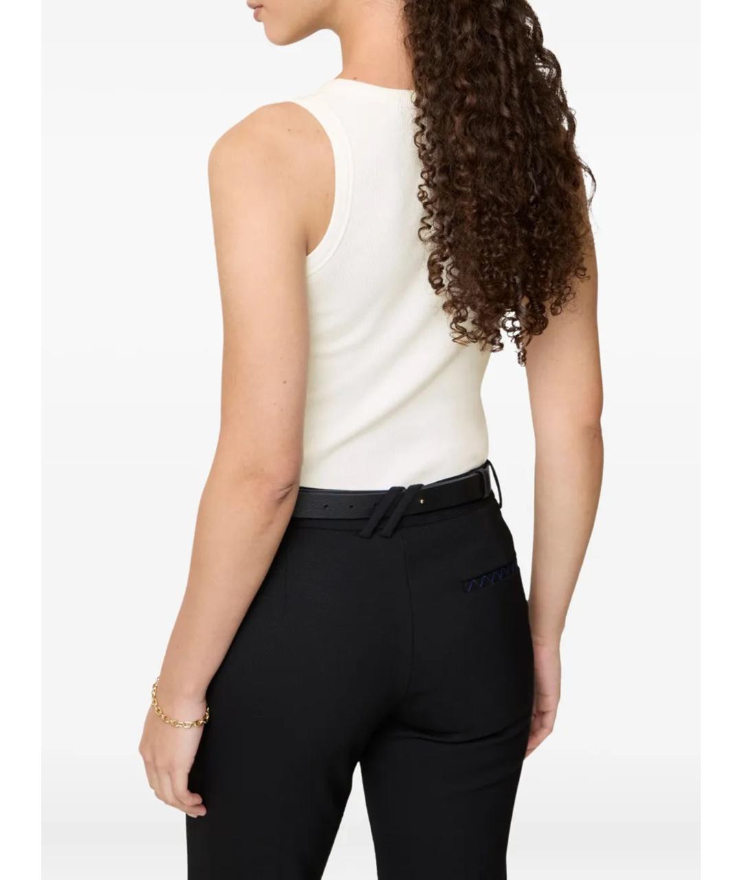 BURBERRY Белая хлопковая майка, фото 3