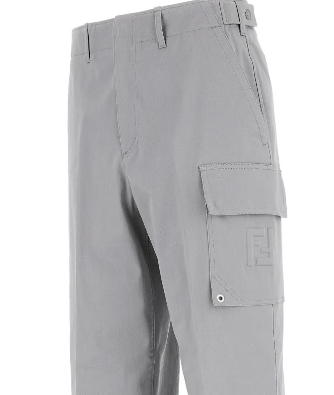 FENDI Хлопковые повседневные брюки, фото 3