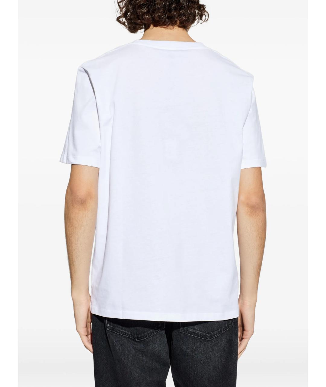 BALMAIN Белая хлопковая футболка, фото 4
