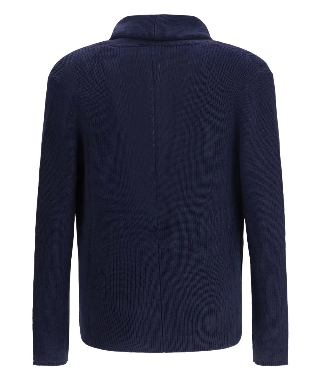 BRUNELLO CUCINELLI Синий хлопковый кардиган, фото 2