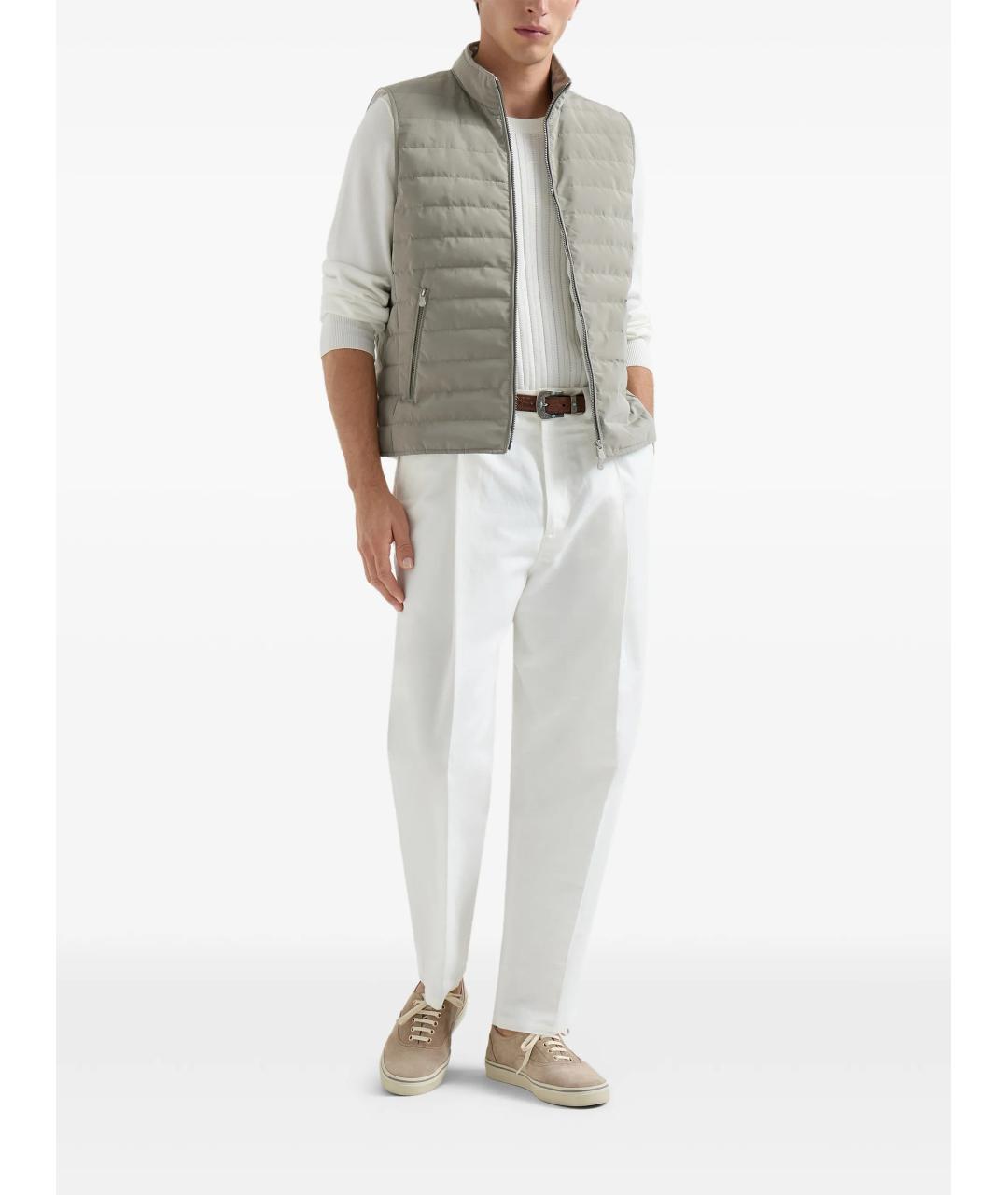 BRUNELLO CUCINELLI Серый синтетический жилет, фото 2