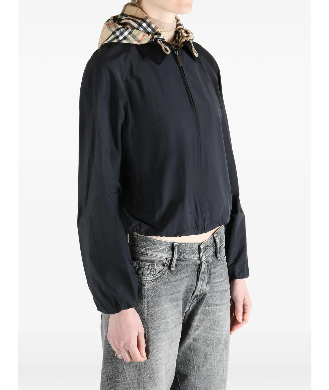 BURBERRY Черная полиэстеровая куртка, фото 3