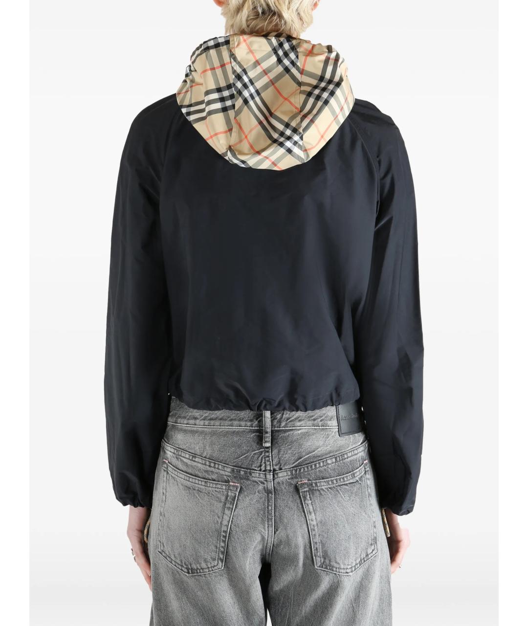 BURBERRY Черная полиэстеровая куртка, фото 4