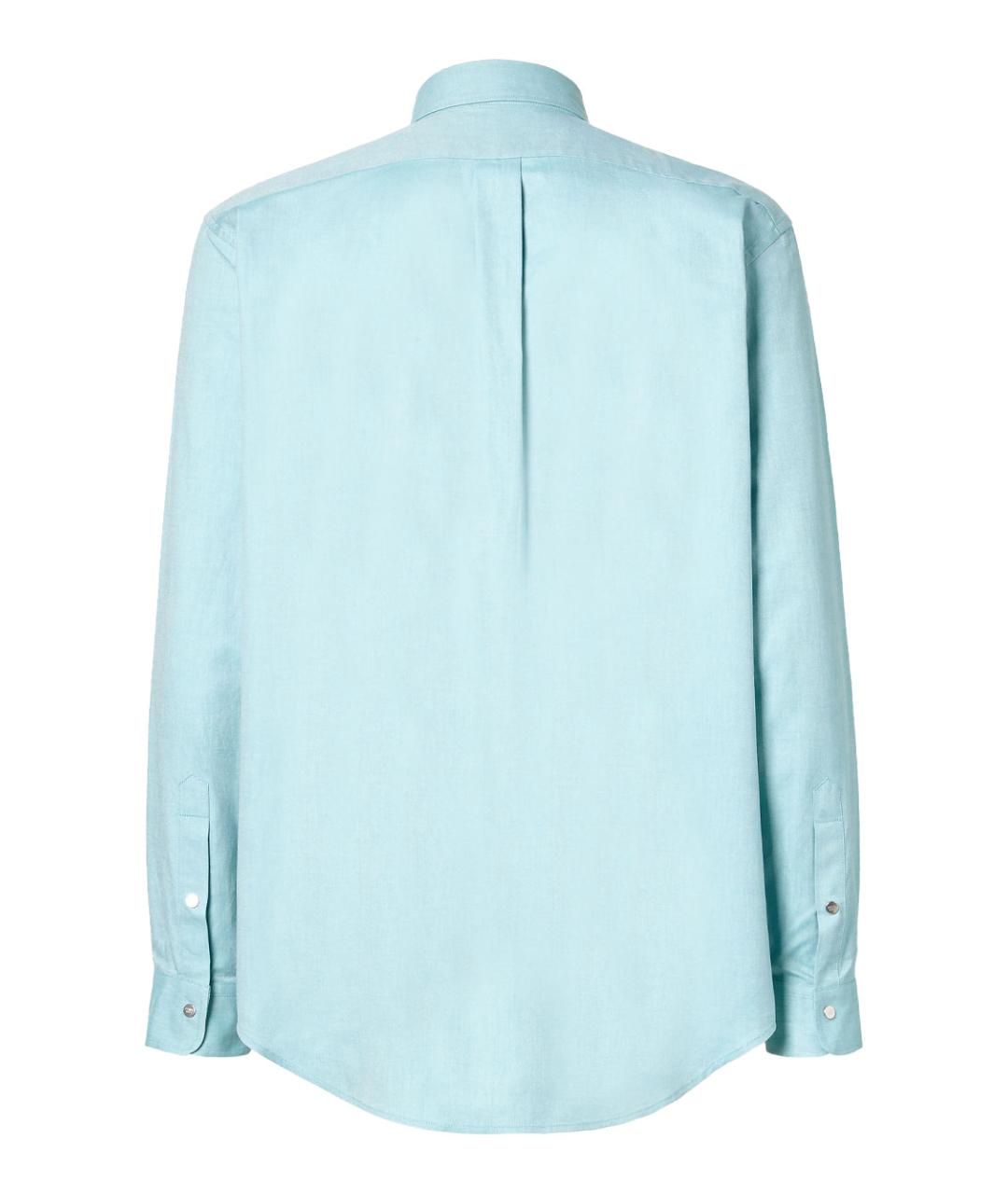 FENDI Голубая хлопковая кэжуал рубашка, фото 2