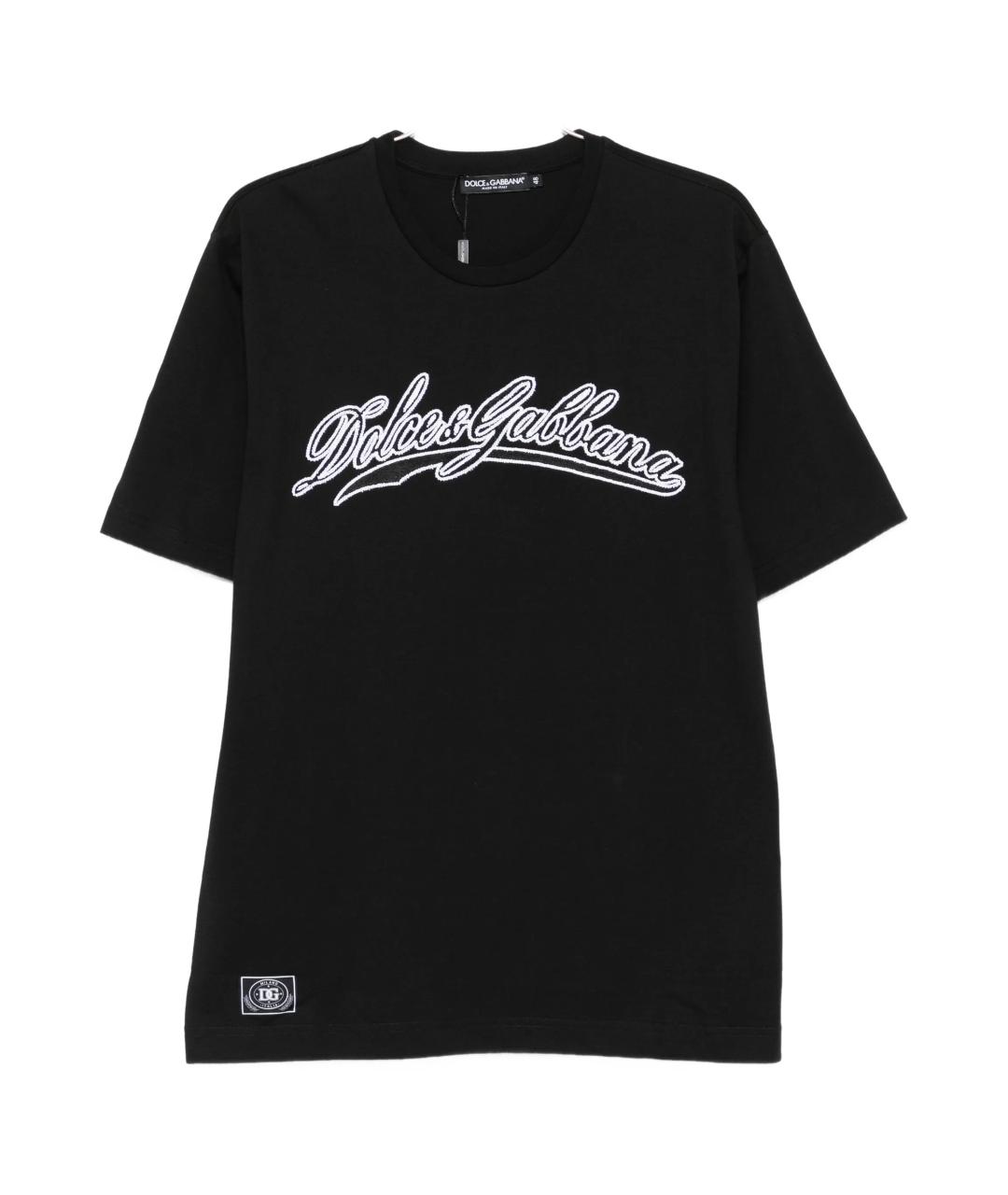 DOLCE&GABBANA Черная хлопковая футболка, фото 1