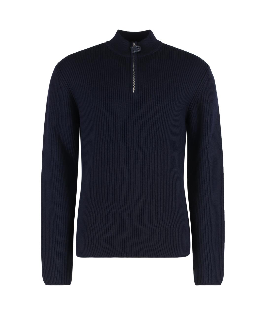 DOLCE&GABBANA Синий шерстяной джемпер / свитер, фото 1