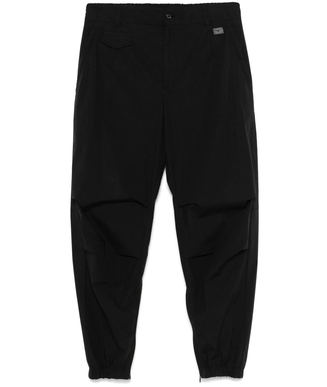 DOLCE&GABBANA Черные хлопковые повседневные брюки, фото 1