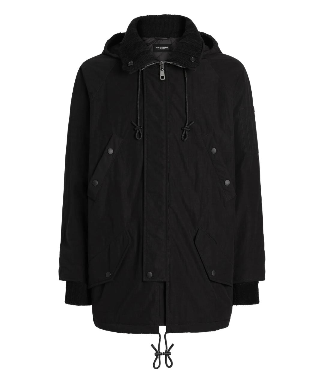 DOLCE&GABBANA Черная полиамидовая парка, фото 1