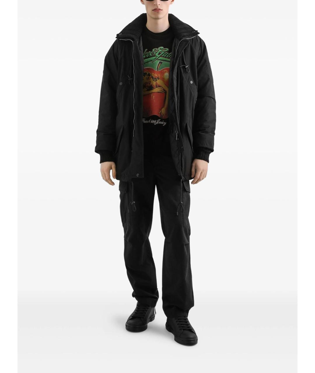DOLCE&GABBANA Черная полиамидовая парка, фото 2