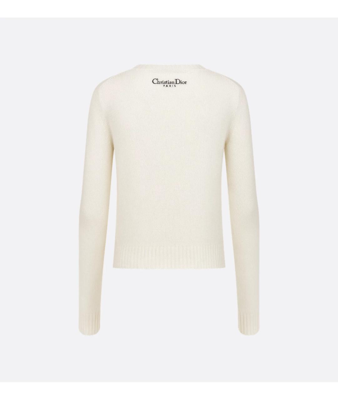 CHRISTIAN DIOR Белый кашемировый джемпер / свитер, фото 2