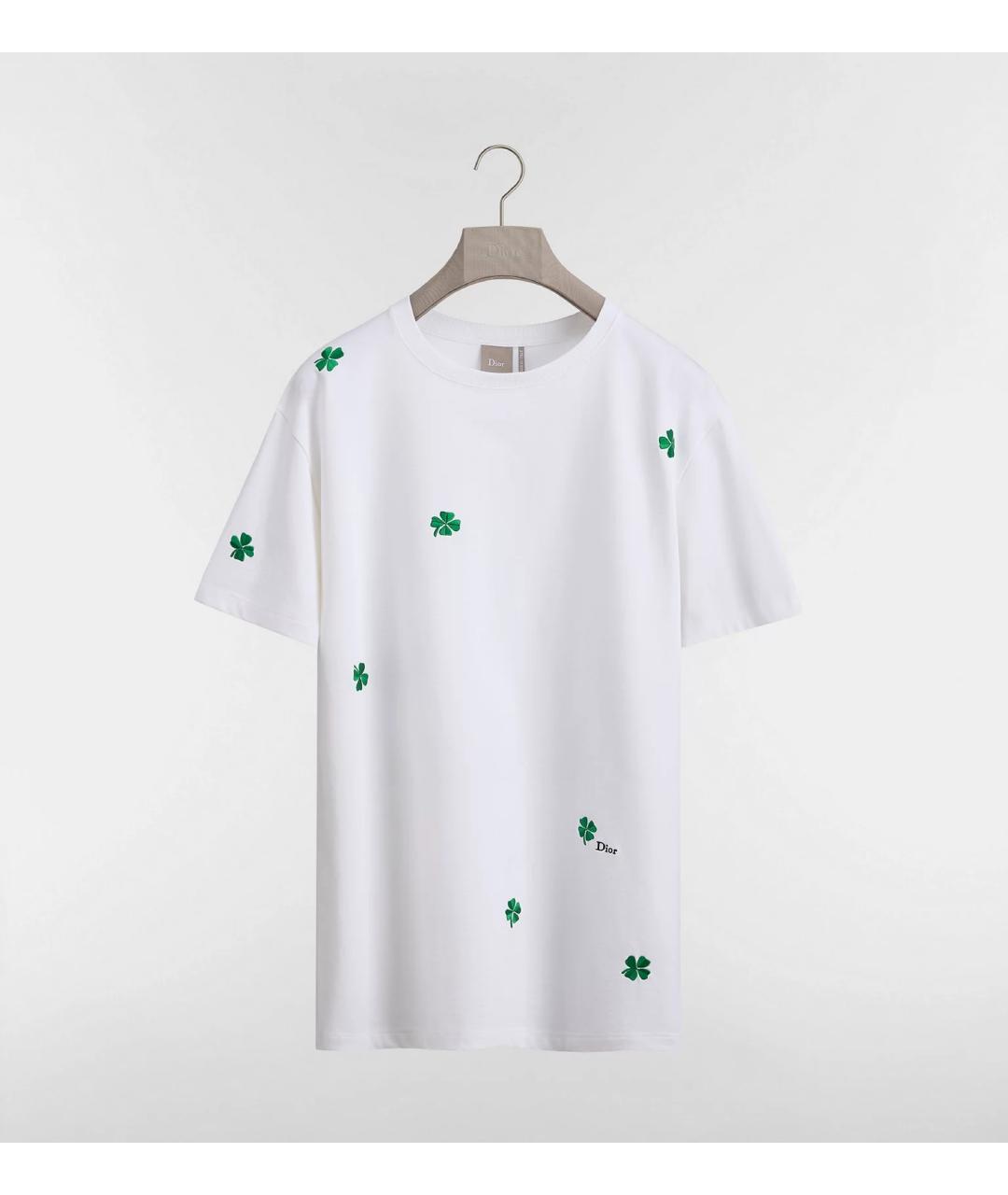 CHRISTIAN DIOR Белая хлопковая футболка, фото 3