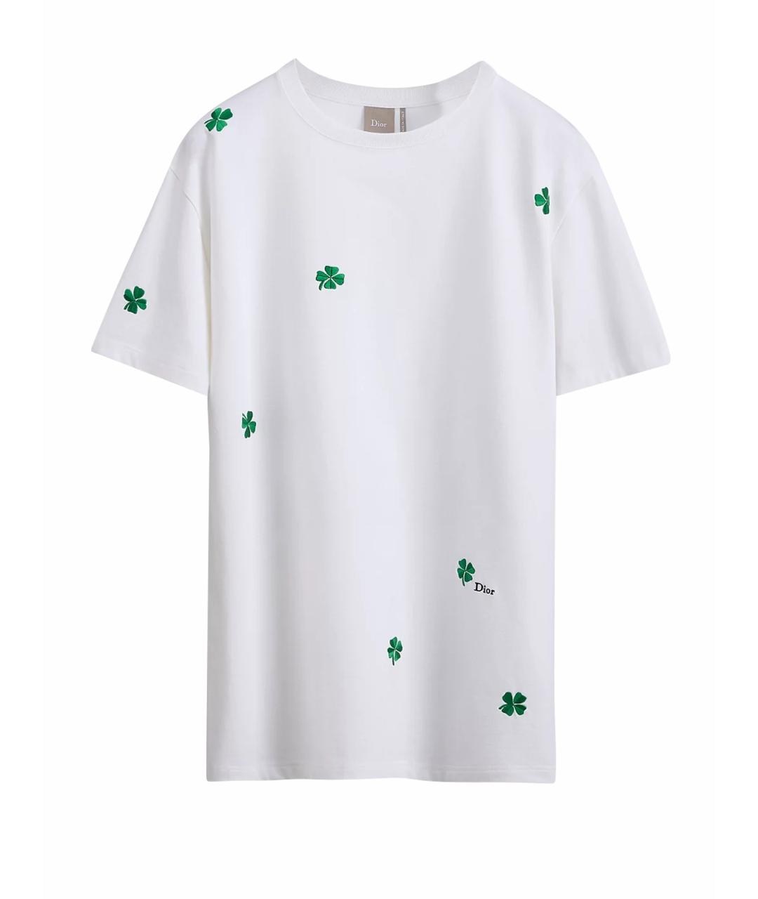 CHRISTIAN DIOR Белая хлопковая футболка, фото 1