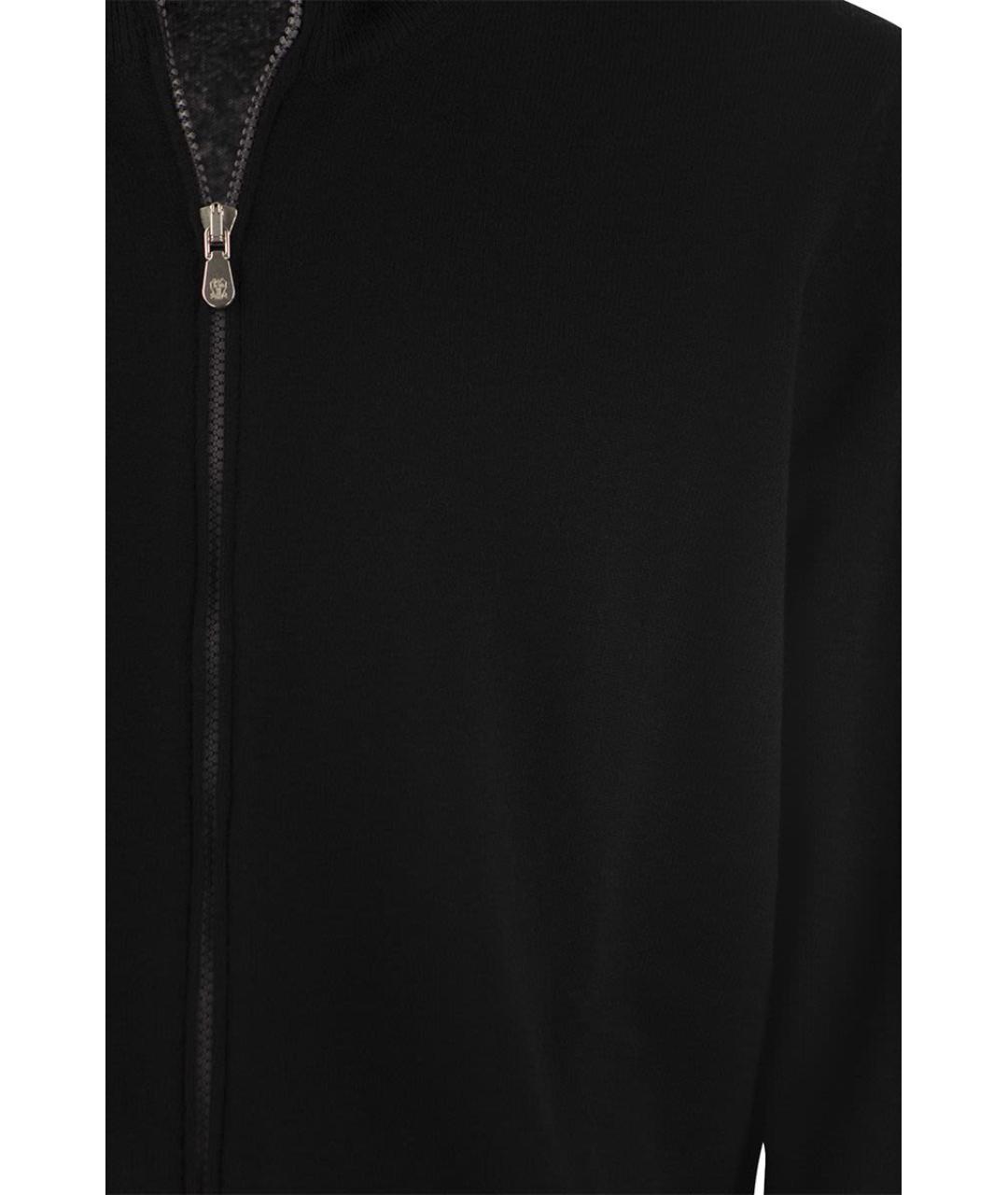 BRUNELLO CUCINELLI Черный кашемировый кардиган, фото 4