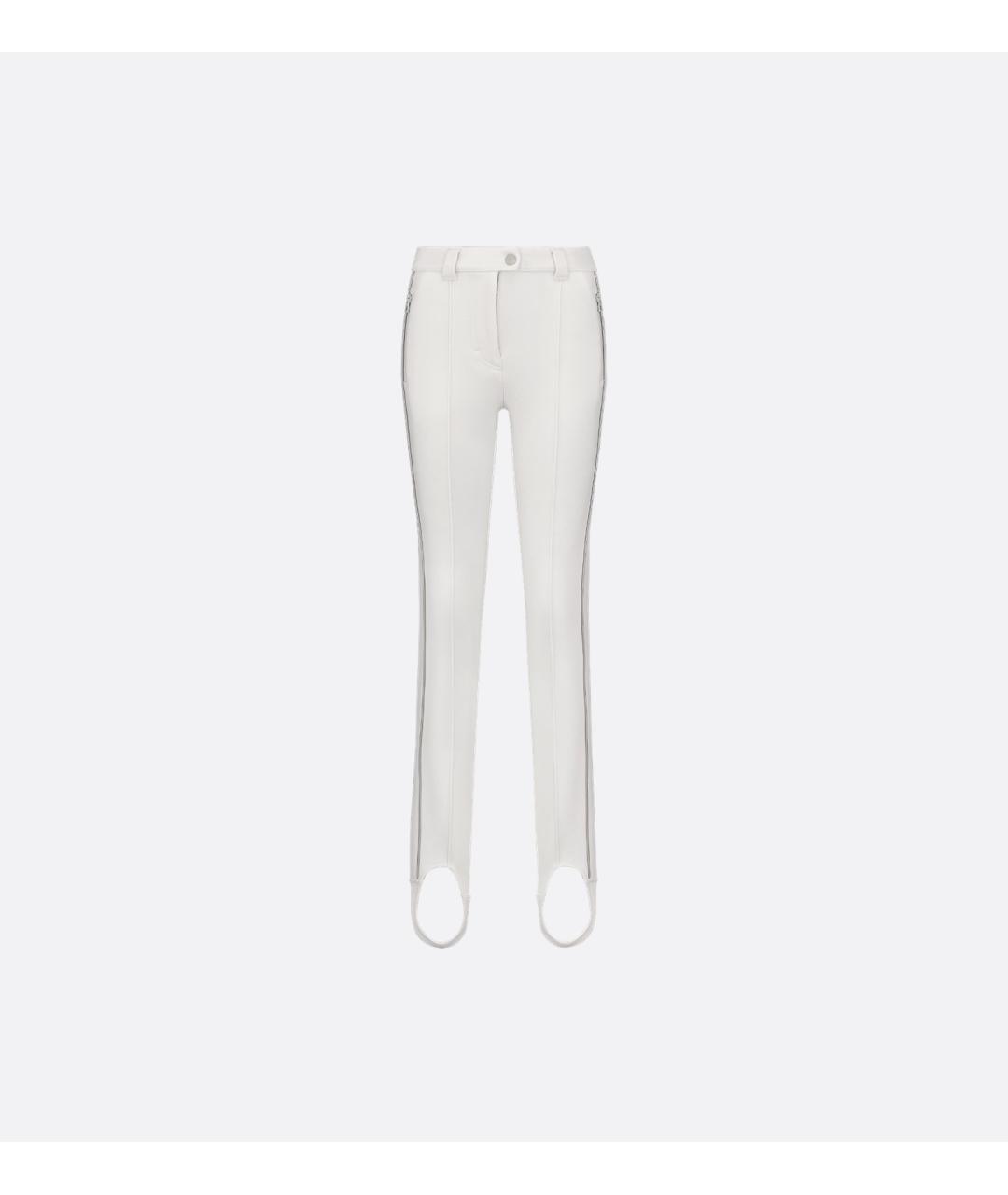 CHRISTIAN DIOR Белые полиамидовые брюки узкие, фото 4