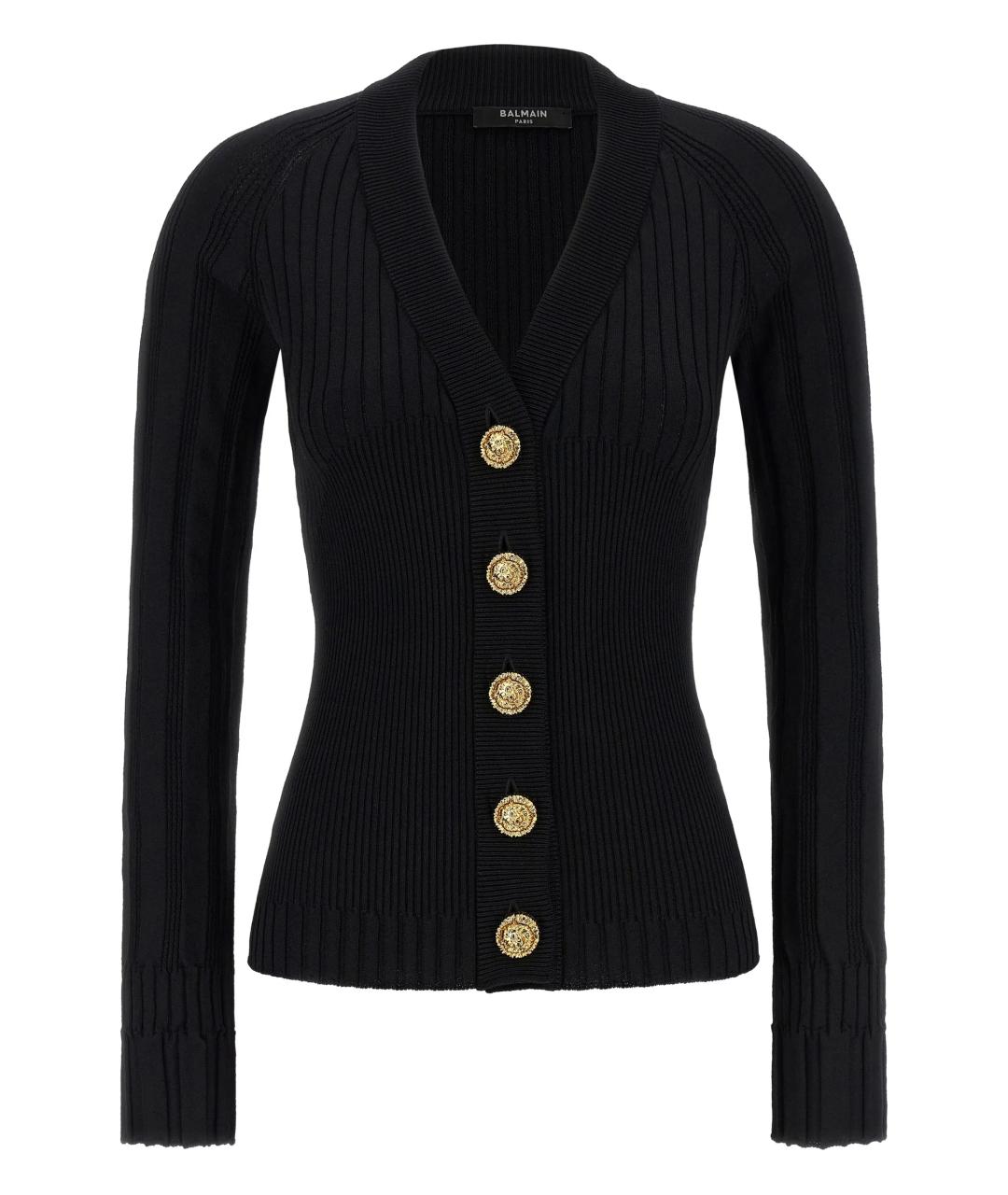 BALMAIN Черный вискозный кардиган, фото 1