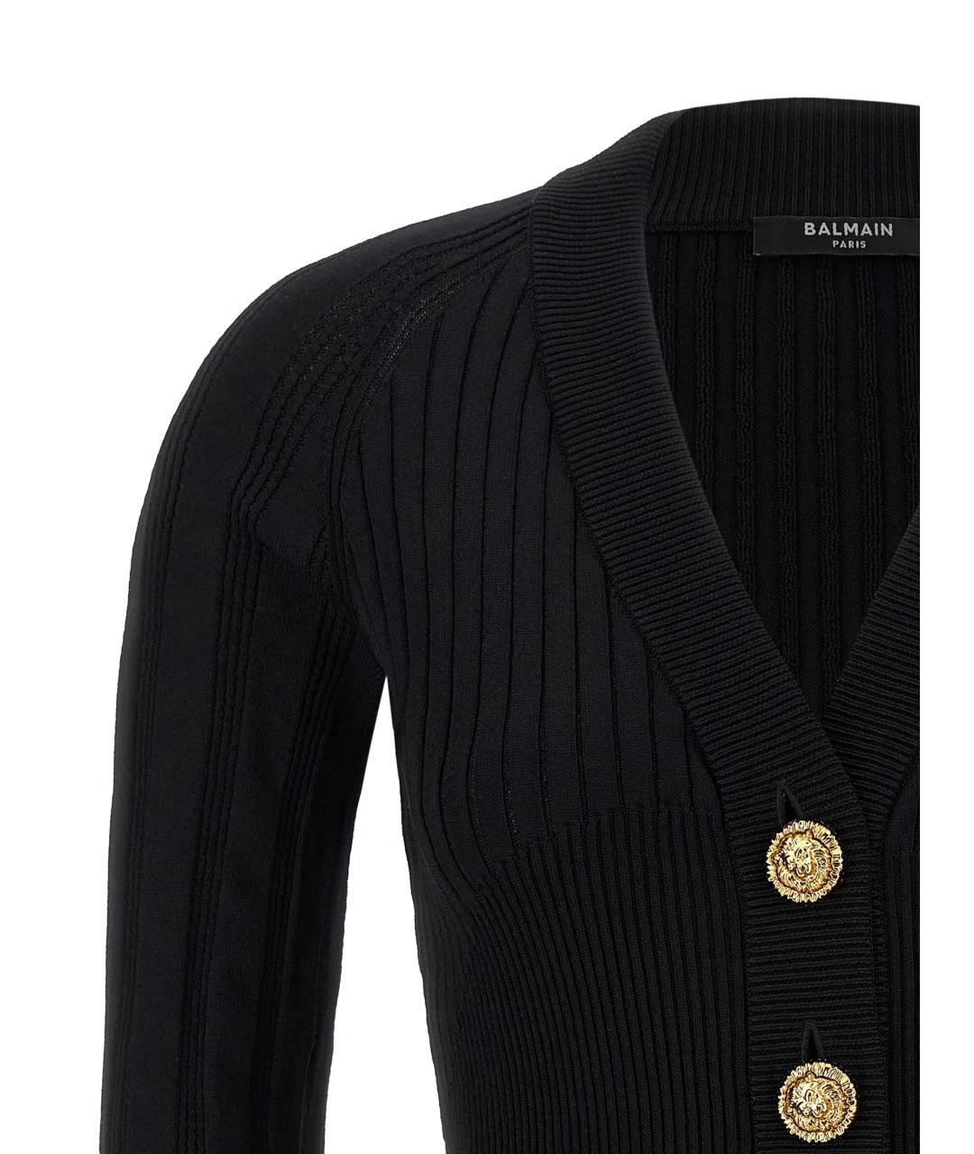 BALMAIN Черный вискозный кардиган, фото 3