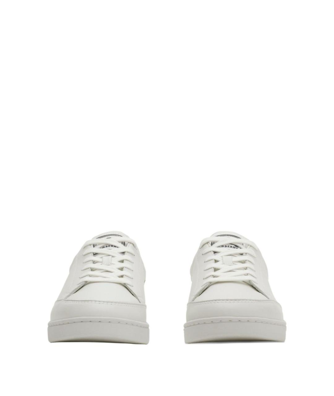 BURBERRY Белые кожаные кеды, фото 3