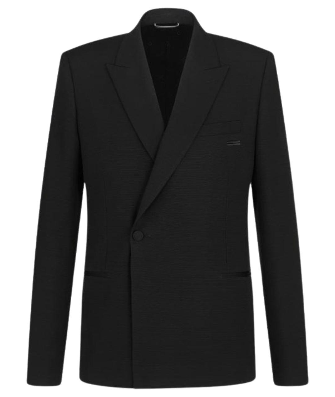 CHRISTIAN DIOR Черный шерстяной пиджак, фото 1