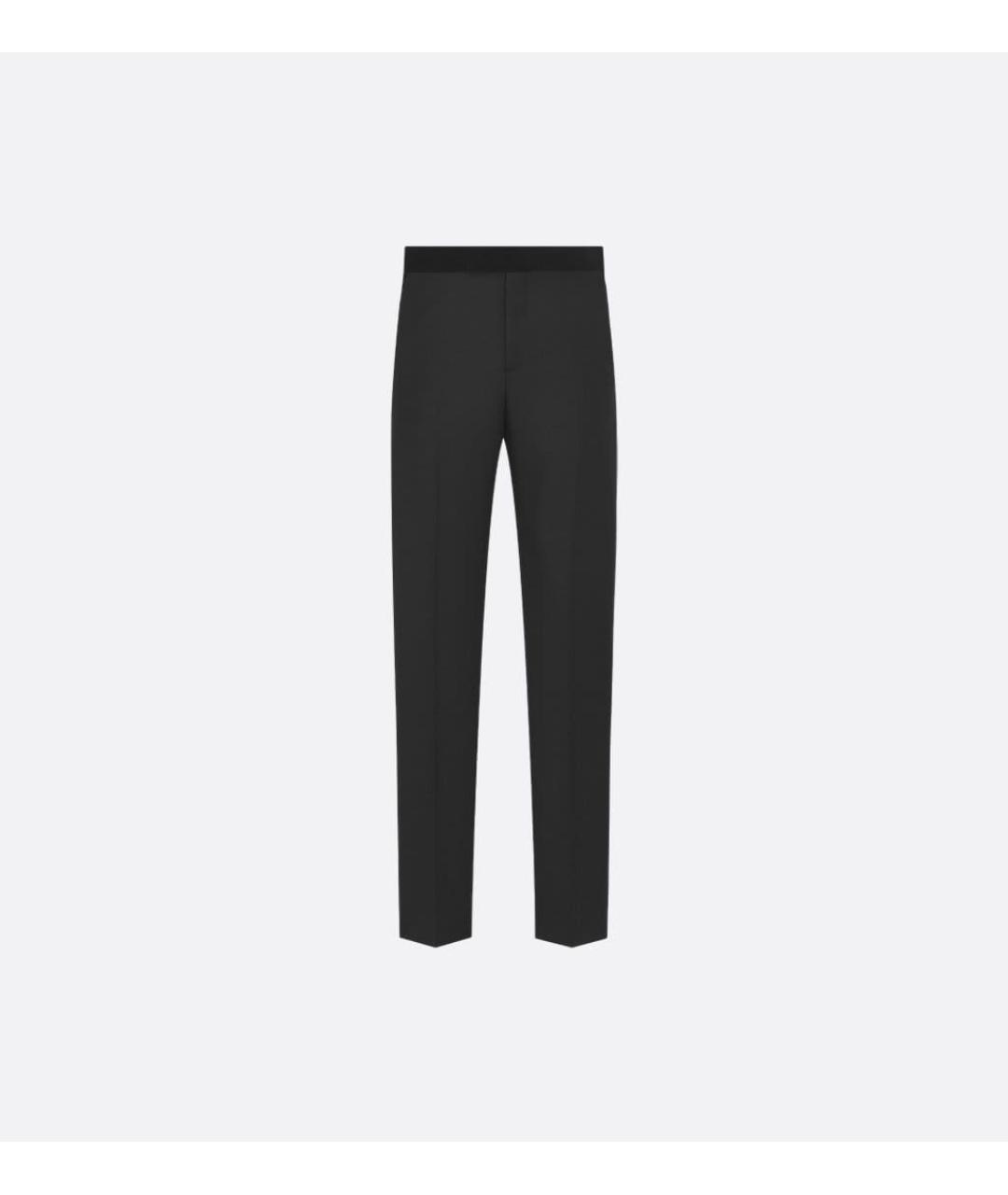 CHRISTIAN DIOR Черные шерстяные повседневные брюки, фото 6