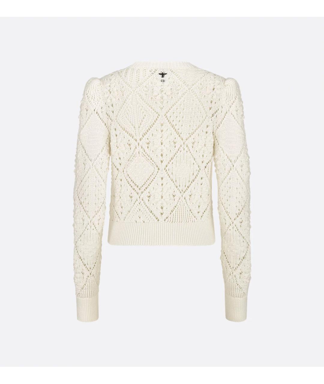 CHRISTIAN DIOR Белый хлопковый джемпер / свитер, фото 2