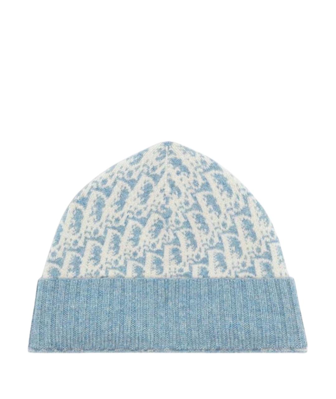 CHRISTIAN DIOR Синяя кашемировая шапка, фото 1