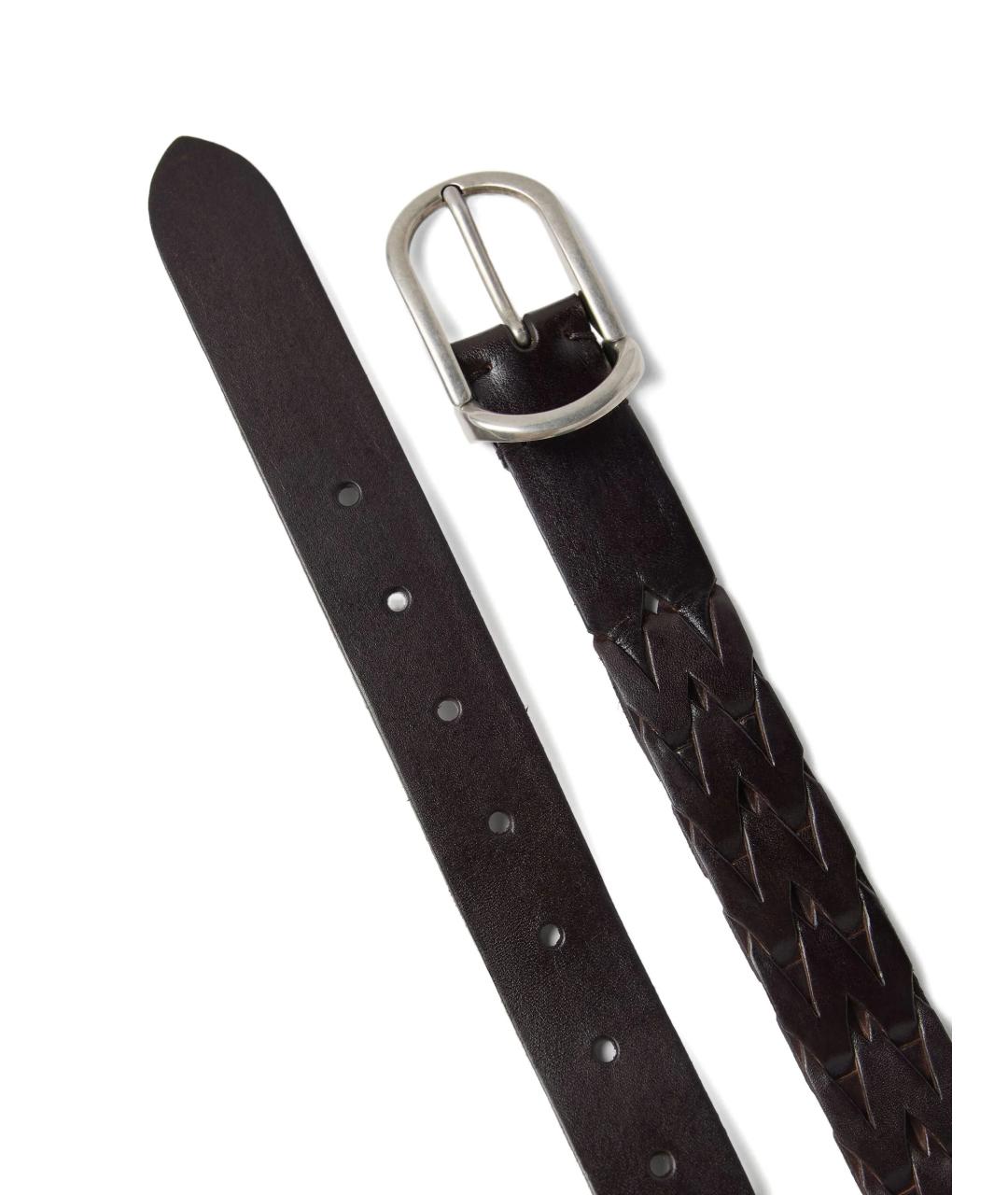 BRUNELLO CUCINELLI Коричневый кожаный ремень, фото 2