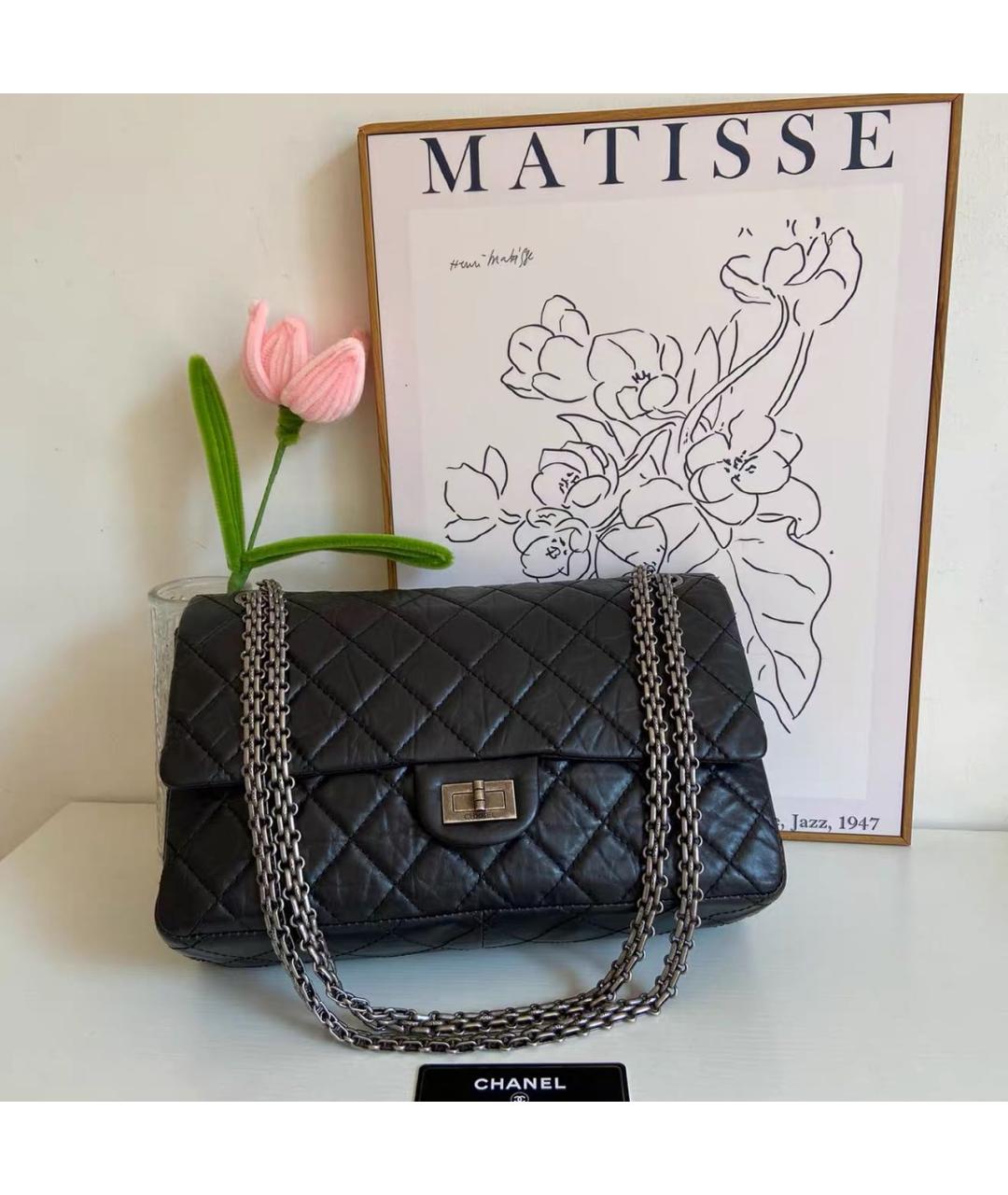 CHANEL Черная кожаная сумка через плечо, фото 9