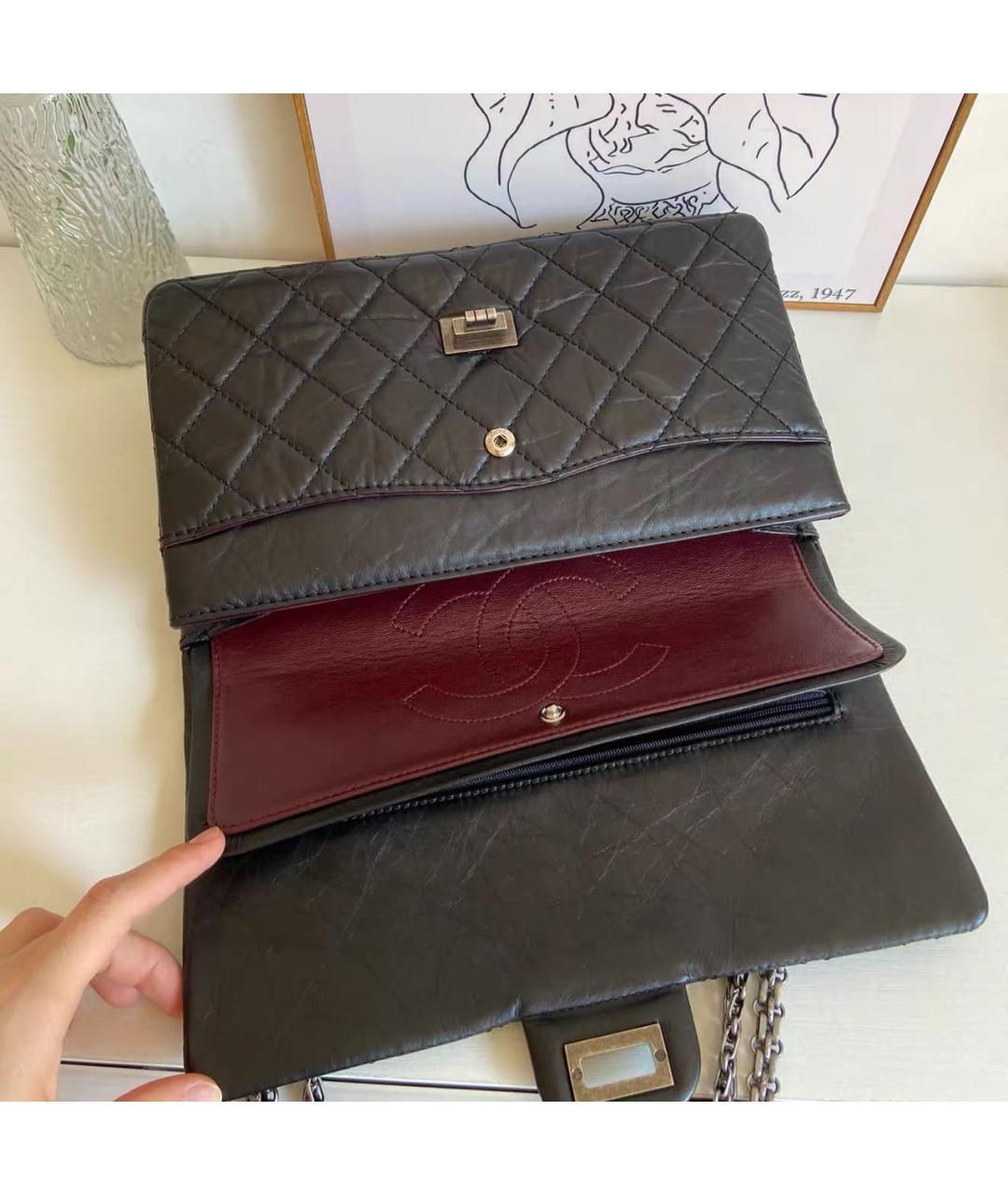 CHANEL Черная кожаная сумка через плечо, фото 7