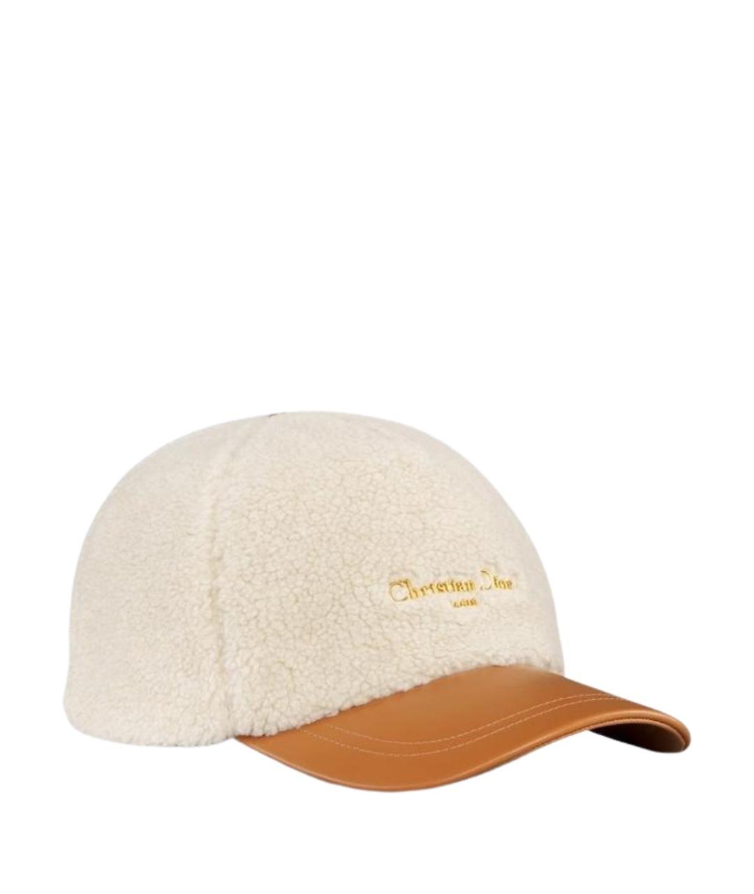 CHRISTIAN DIOR Бежевая кепка, фото 1