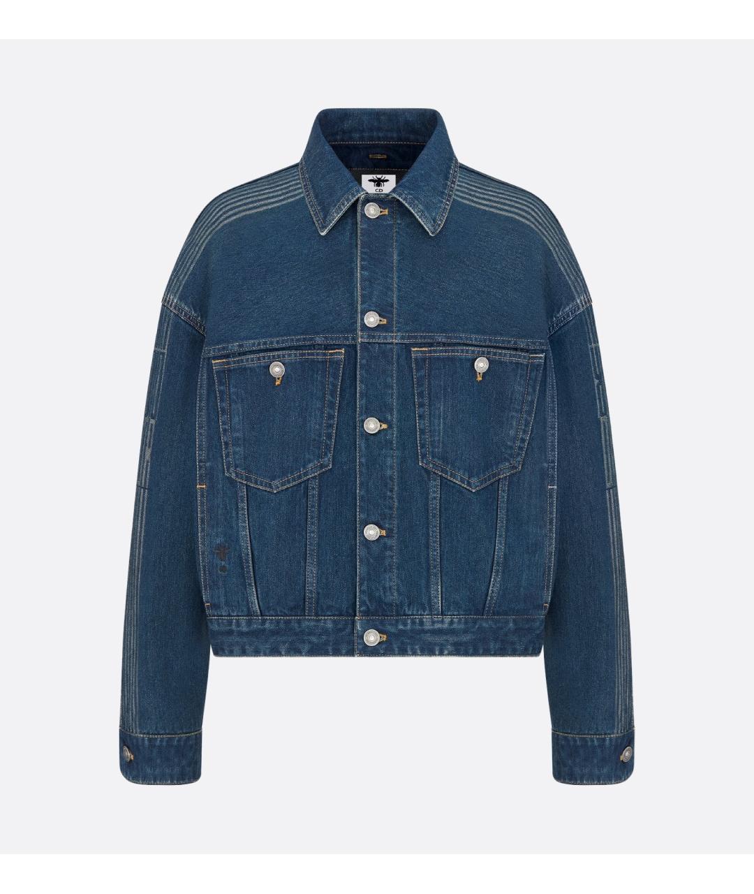 CHRISTIAN DIOR Синяя хлопковая куртка, фото 3