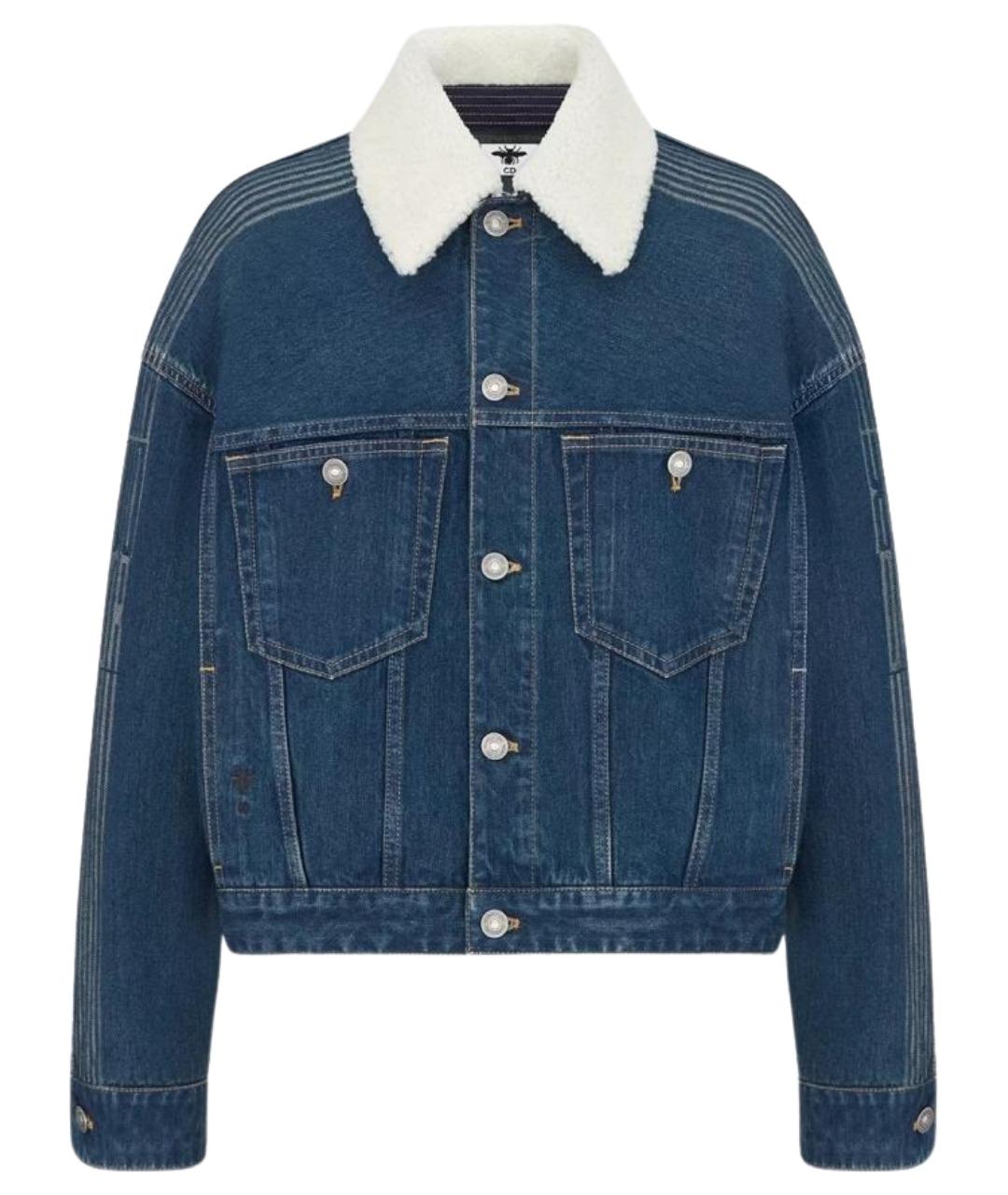 CHRISTIAN DIOR Синяя хлопковая куртка, фото 1