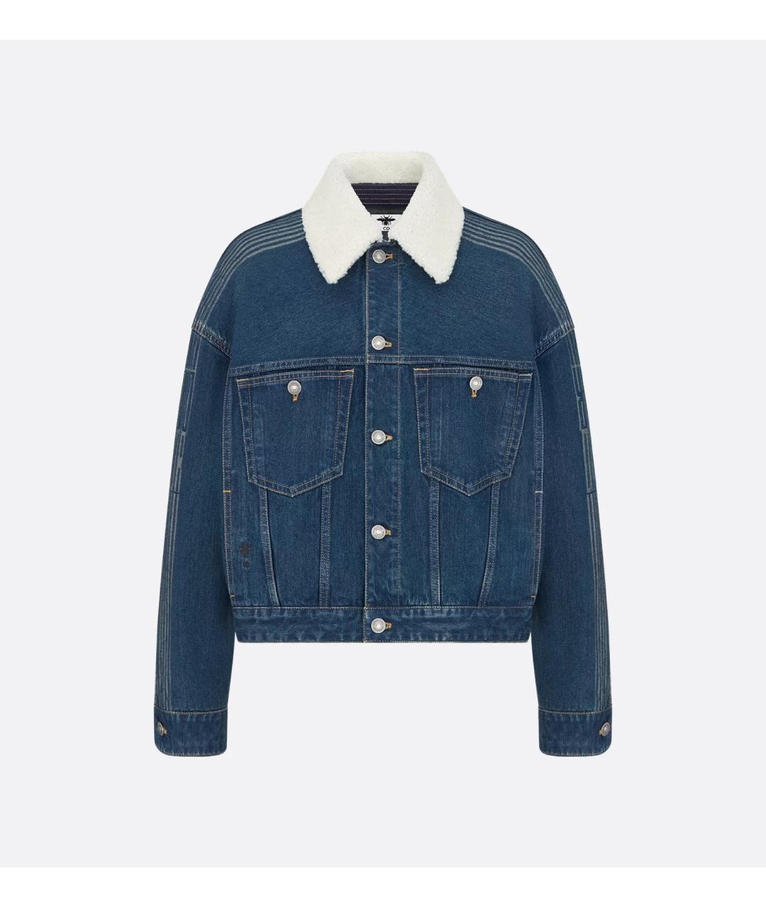 CHRISTIAN DIOR Синяя хлопковая куртка, фото 4