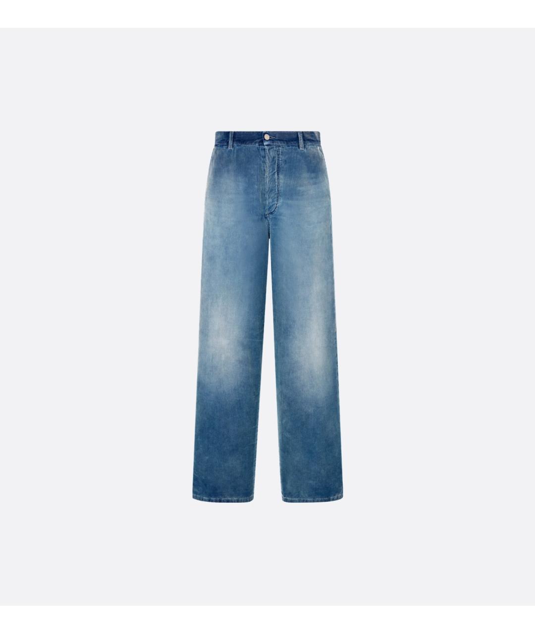 CHRISTIAN DIOR Синие хлопковые прямые джинсы, фото 3