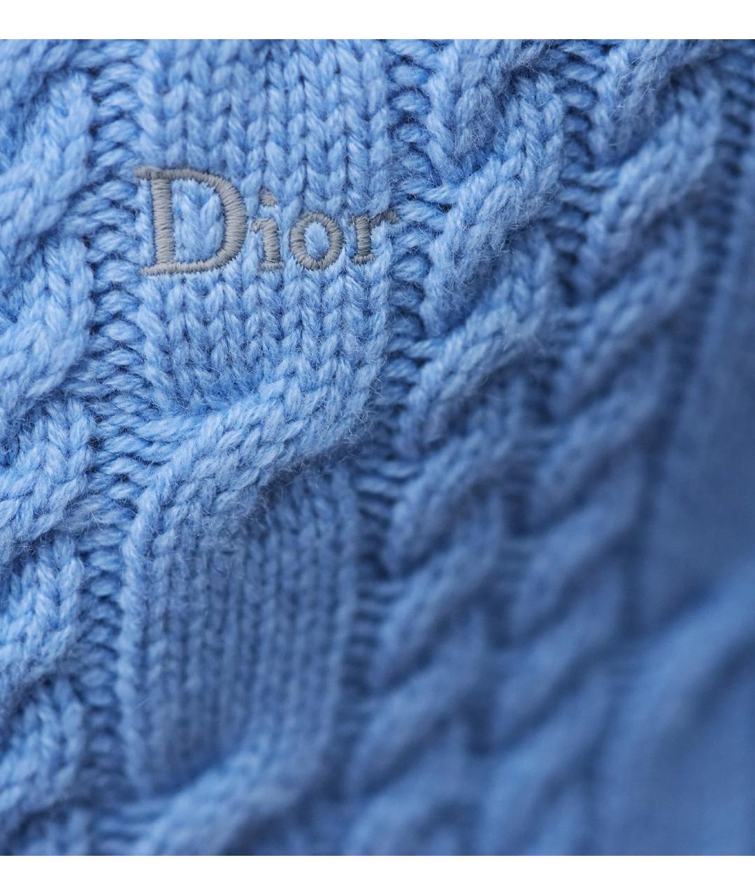 CHRISTIAN DIOR Голубой кашемировый джемпер / свитер, фото 2
