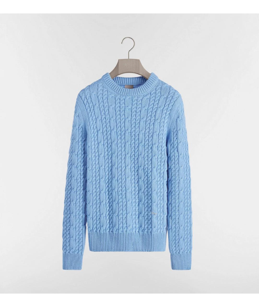 CHRISTIAN DIOR Голубой кашемировый джемпер / свитер, фото 5