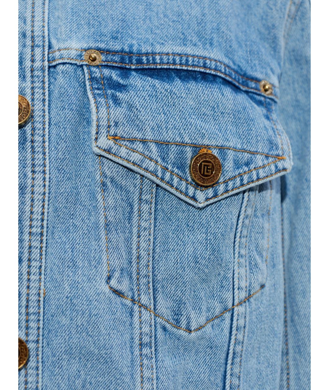 BALMAIN Синяя хлопковая куртка, фото 5