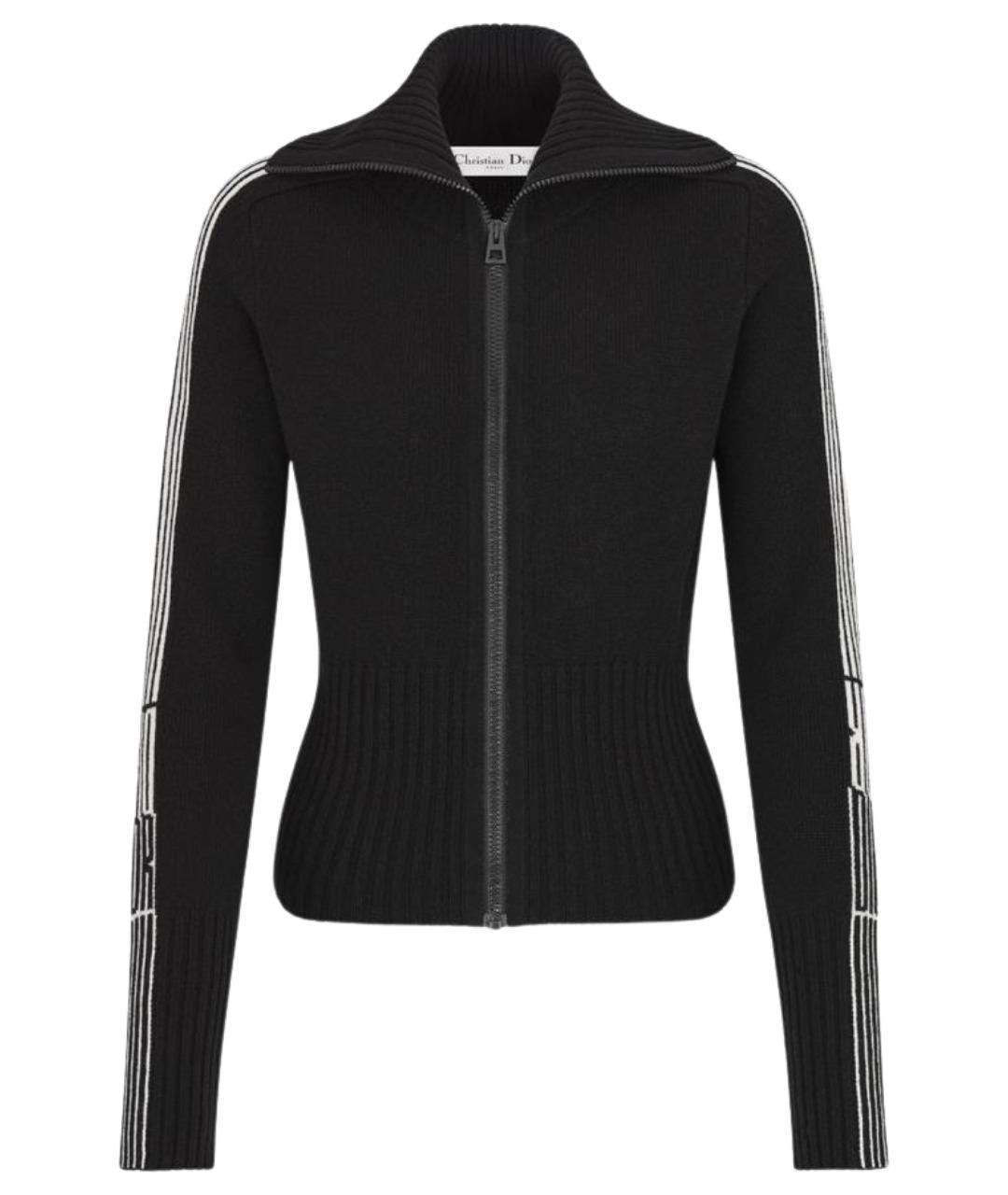 CHRISTIAN DIOR Черный шерстяной кардиган, фото 1