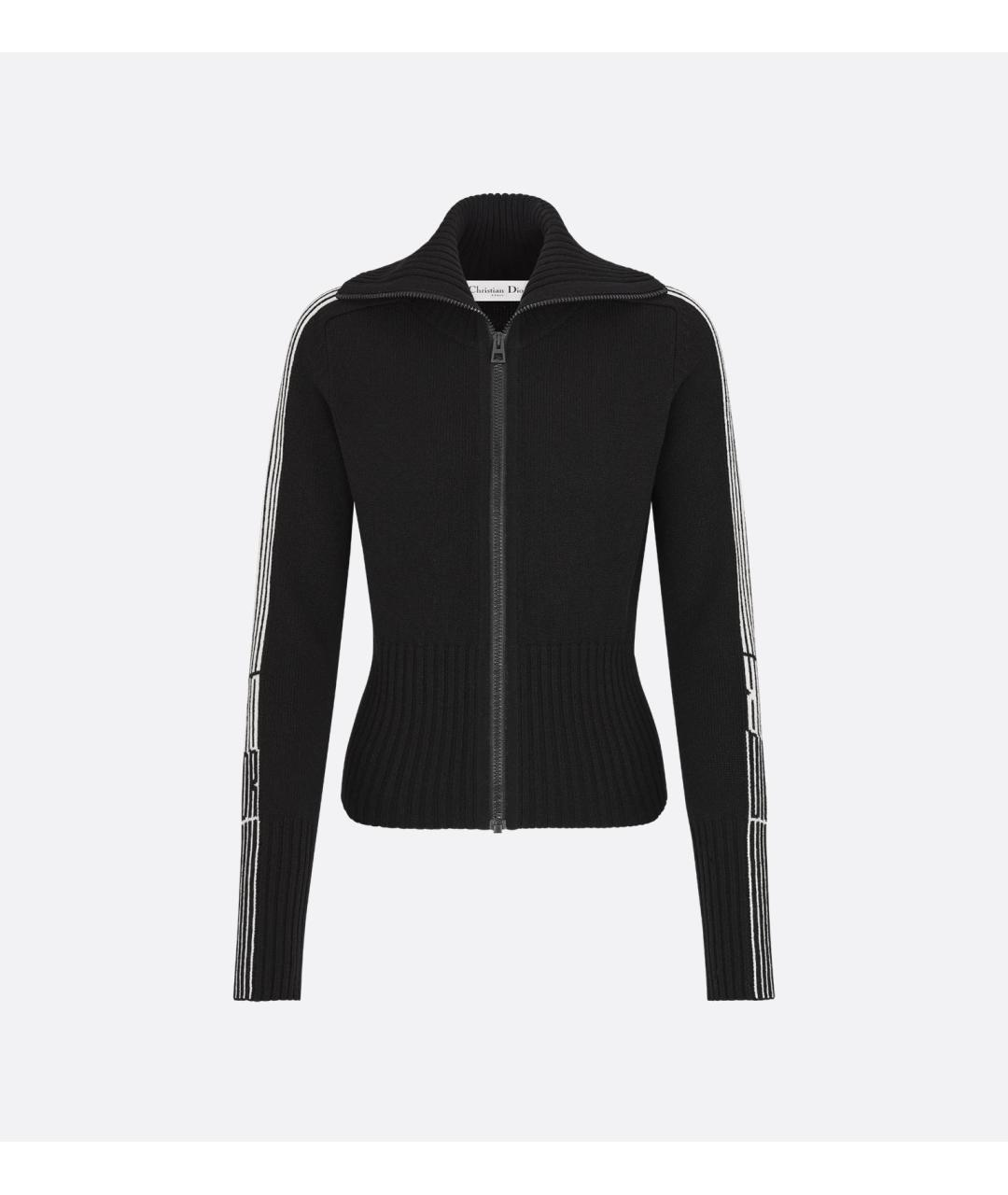 CHRISTIAN DIOR Черный шерстяной кардиган, фото 3