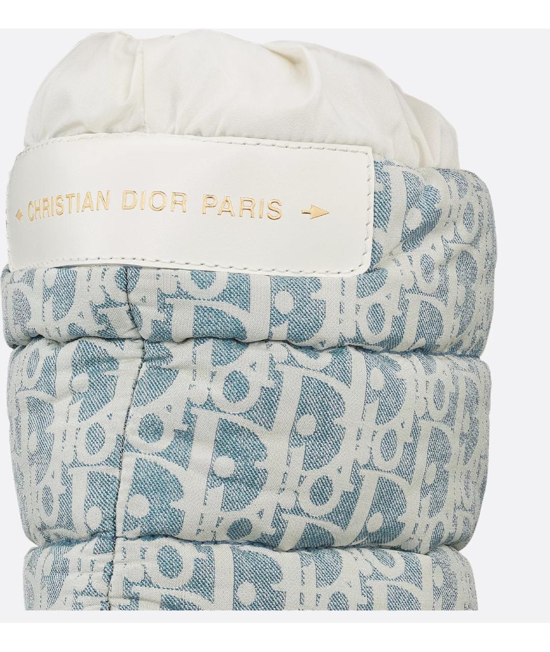 CHRISTIAN DIOR Голубые текстильные ботинки, фото 3