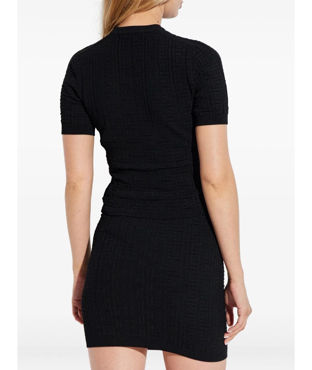 BALMAIN Черная вискозная футболка, фото 4