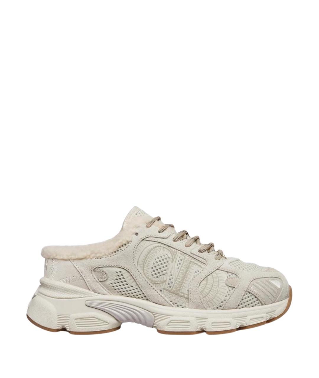 CHRISTIAN DIOR Белые кожаные кроссовки, фото 1