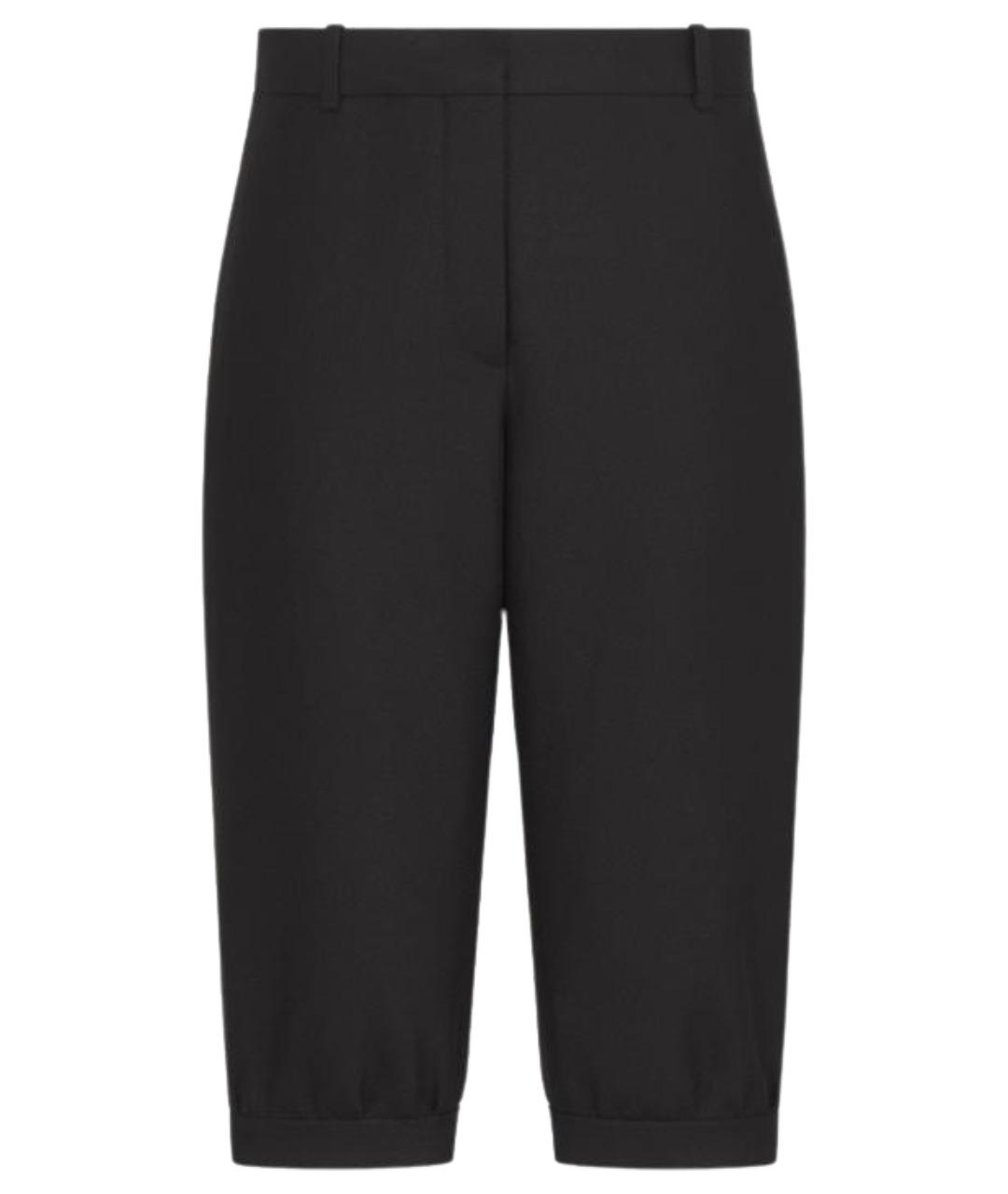 CHRISTIAN DIOR Черные шерстяные бриджи, фото 1