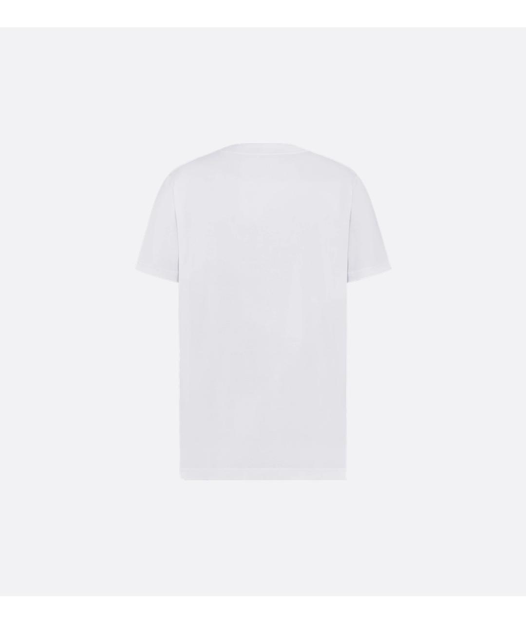 CHRISTIAN DIOR Белая хлопковая футболка, фото 2
