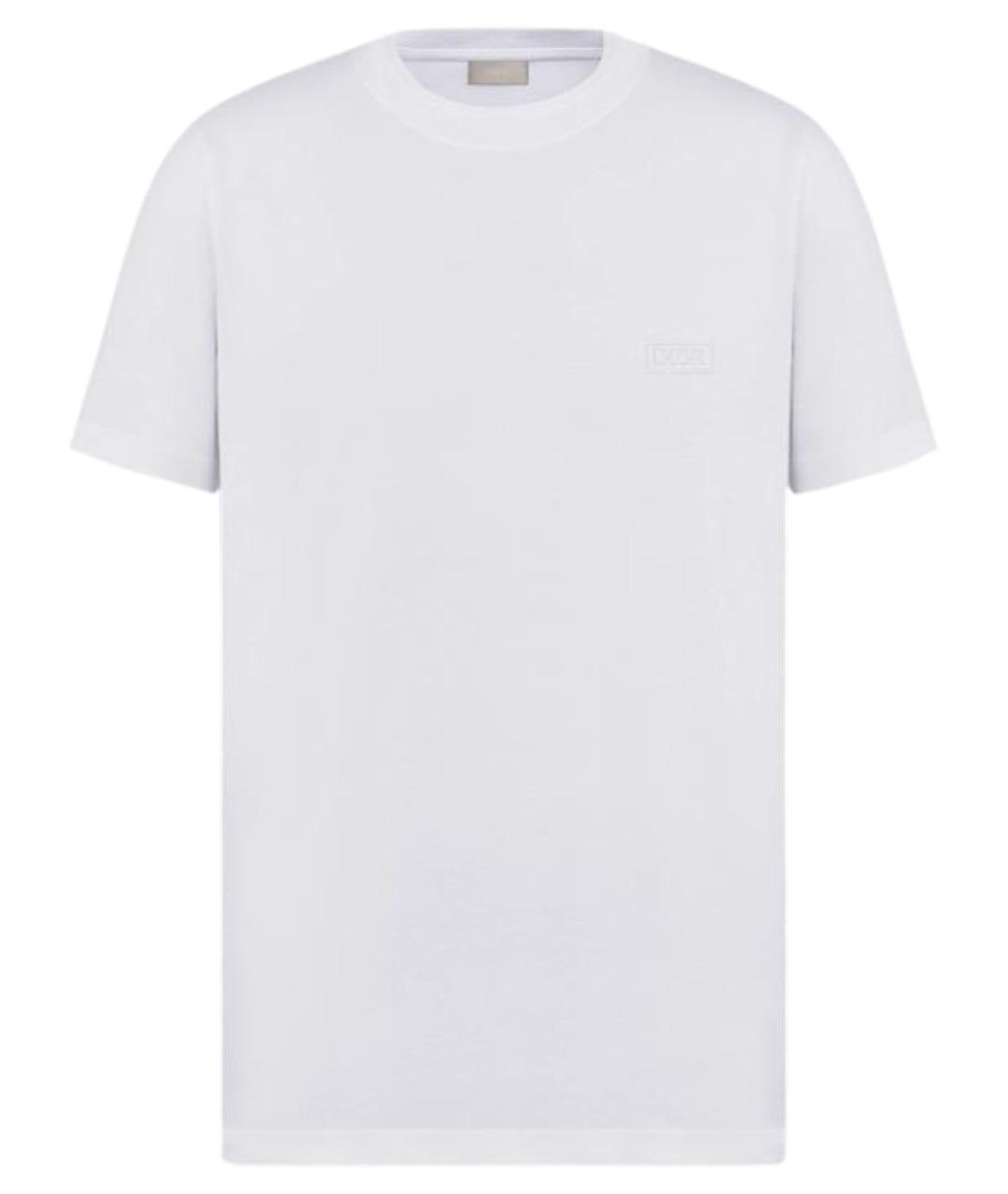 CHRISTIAN DIOR Белая хлопковая футболка, фото 1