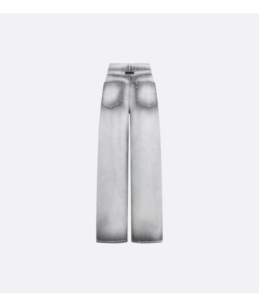 CHRISTIAN DIOR Серые хлопковые прямые джинсы, фото 2