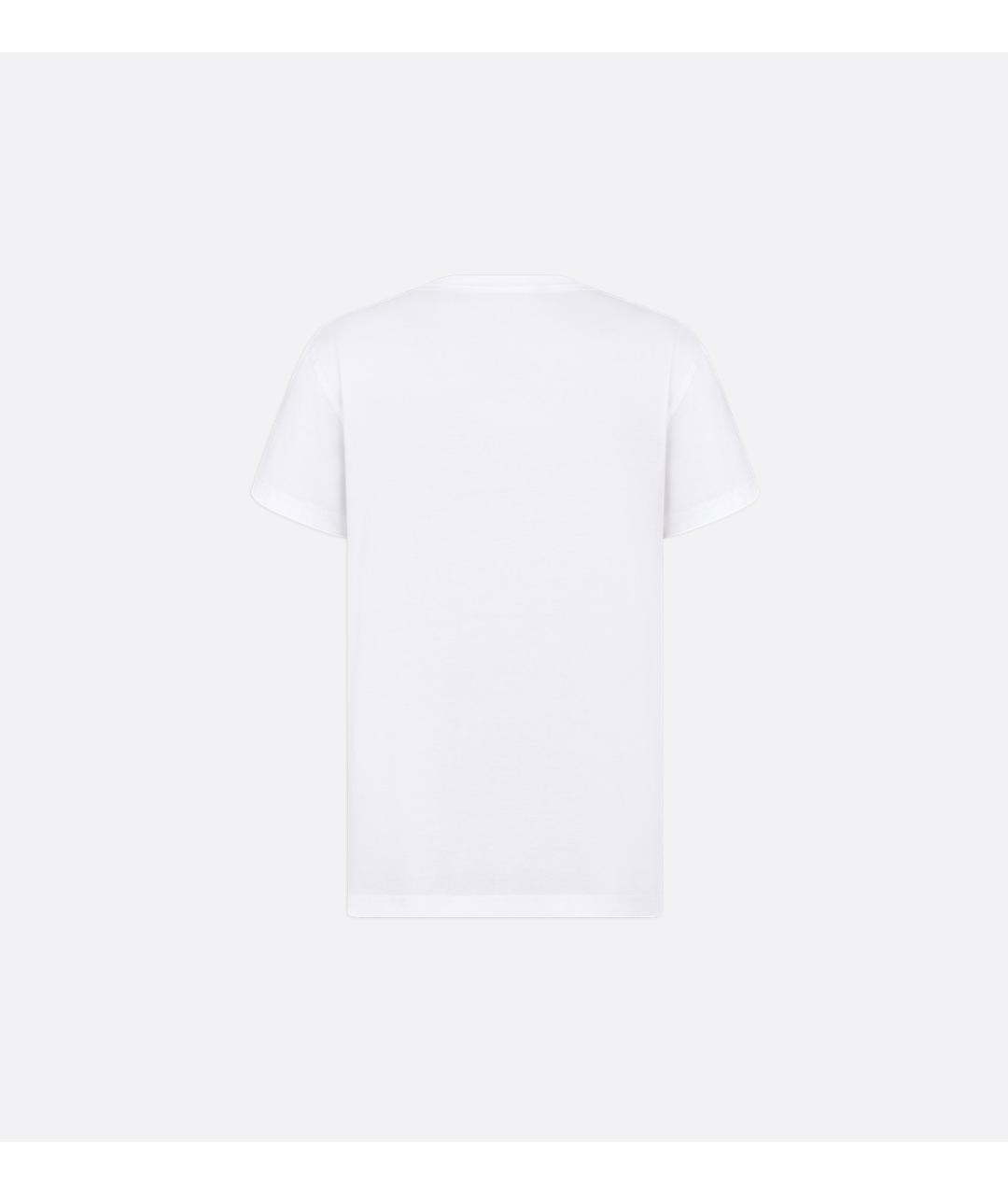 CHRISTIAN DIOR Белая хлопковая футболка, фото 2