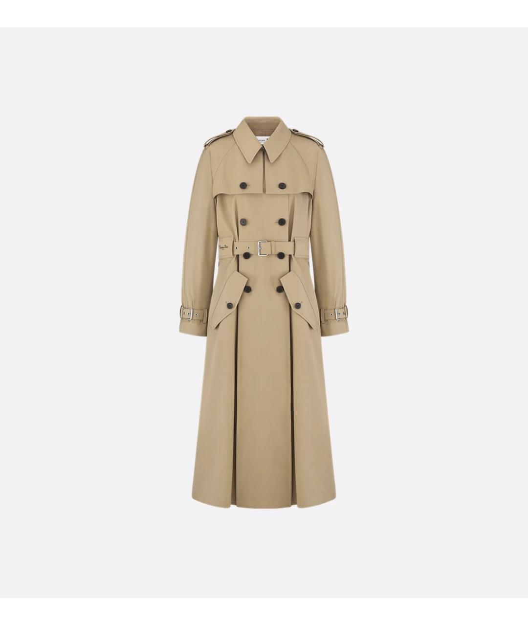 CHRISTIAN DIOR Бежевый хлопковый тренч/плащ, фото 3