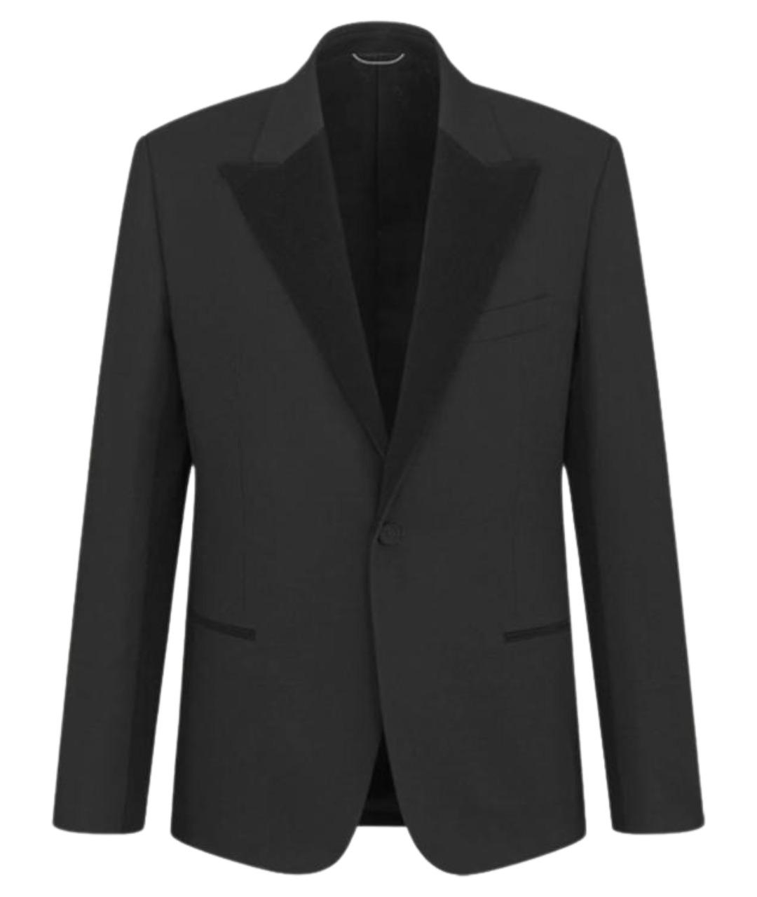 CHRISTIAN DIOR Черный шерстяной пиджак, фото 1